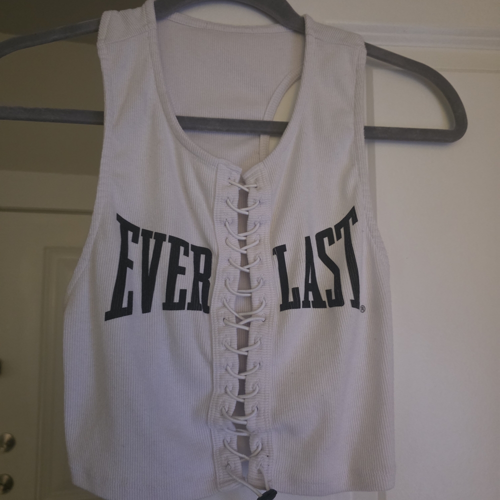 Forever 21 Women's XL Crop Top - Everlast - No Tags - Pre Loved - Adjustable